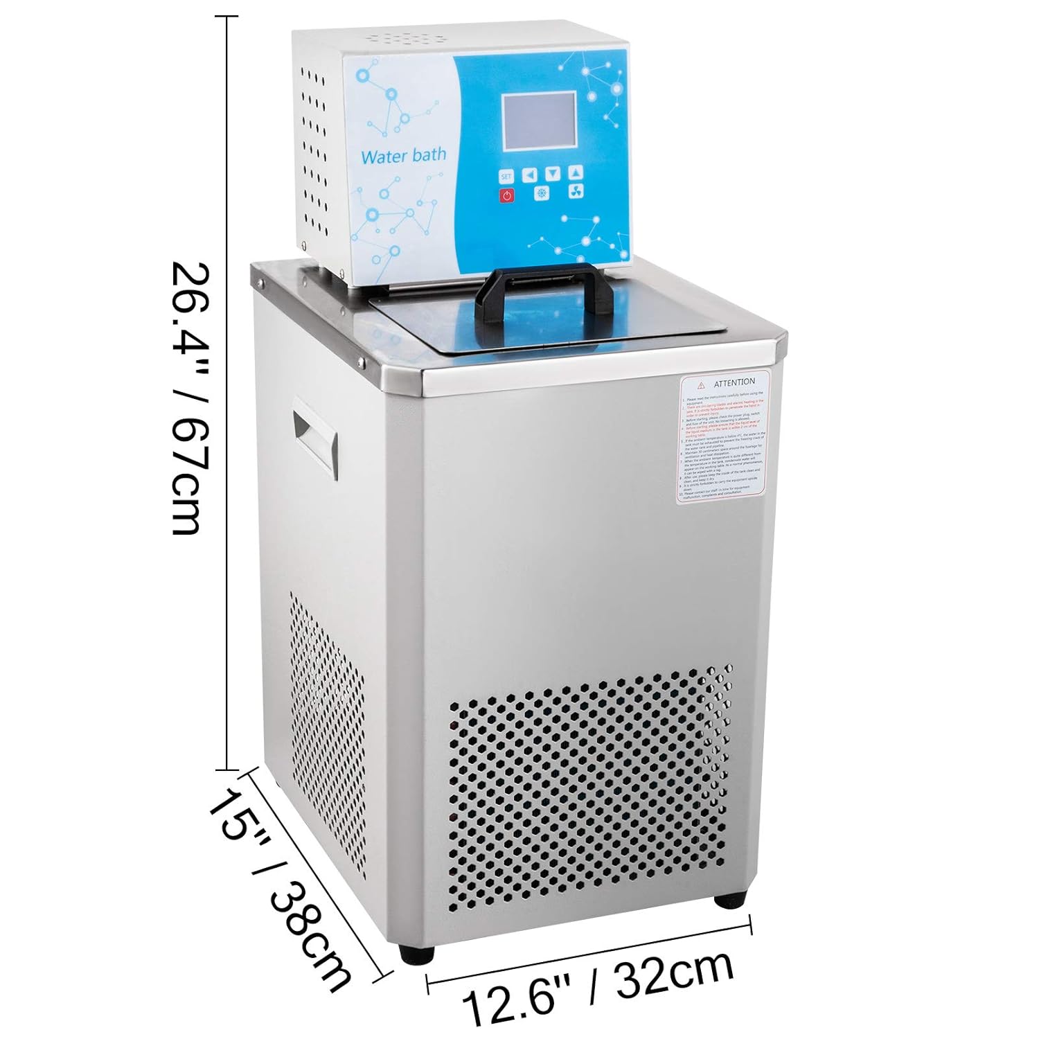 VEVOR Laboratory Chiller Circulator 6L Chiller Lab Low Temperature Cooling Liquid Circulator Pump Chiller Lab Recirculating Chiller Water Bath Recirculating Water Cooling Chiller for Laboratory