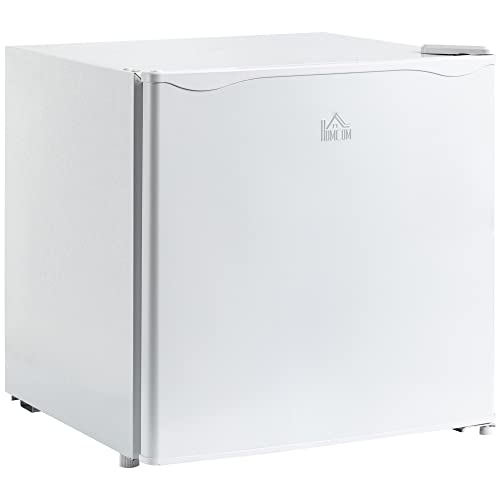 HOMCOM Mini Freezer Countertop, 1.1 Cu.Ft Compact Upright Freezer with Removable Shelves, Reversible Door for Home, Dorm, Apartment and Office