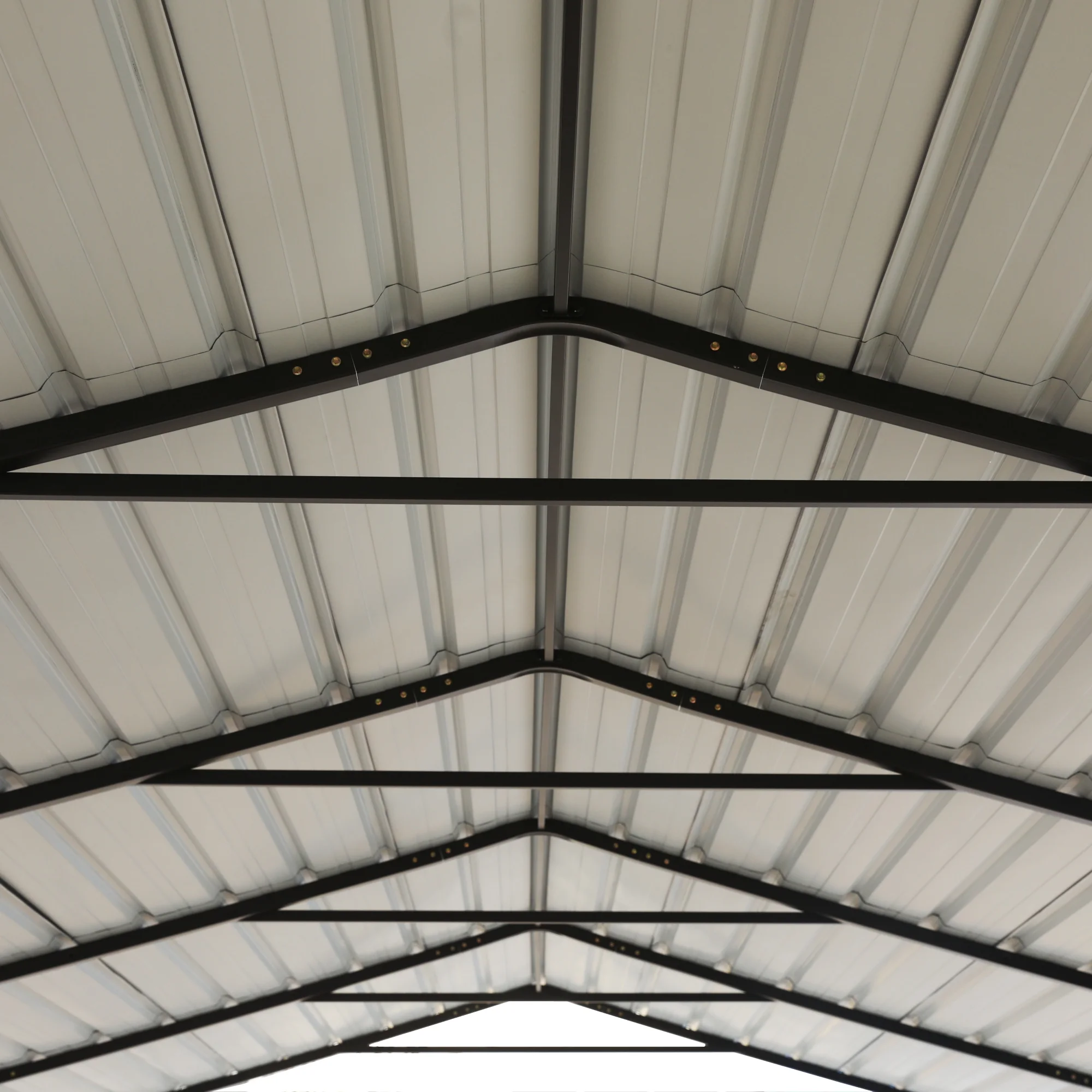 Summit Living 20 x 20 ft Metal Carport with Galvanized Steel Roof, Heavy-Duty Steel Garage Car Storage Shelter, Gray
