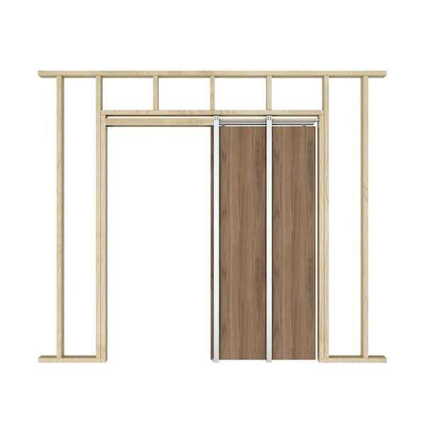 CALHOME Soft Close and Open 24 in. to 36 in. x 80 in. Aluminum Upright Universal Pocket Door Frame for 2 in. x 4 in. Stud Wal - Shop Hardware Tools Online Store
