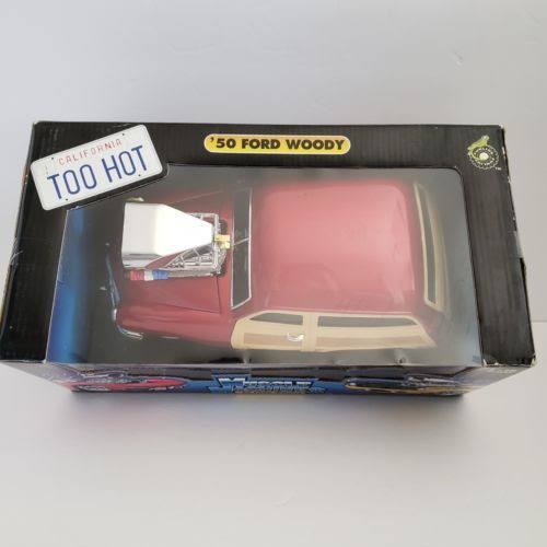 Muscle Machines 1950 Red Ford Woody Wagon 1:18 Scale Die Cast Too Hot New in Box