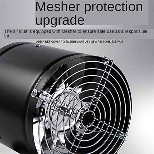HASMI Exhaust Fan Window Duct Air Ventilation Blower with Mounting Base and Protection Mesh, 6/7/8 Inch Ventilator Booster Extractor for Toilet Kitchen Industrial Fan Ventilation Fan