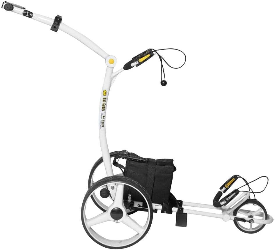 Bat-Caddy X4 Sport Electric Push Cart w/ Free Accessory Kit, 20Ah Lithium, White