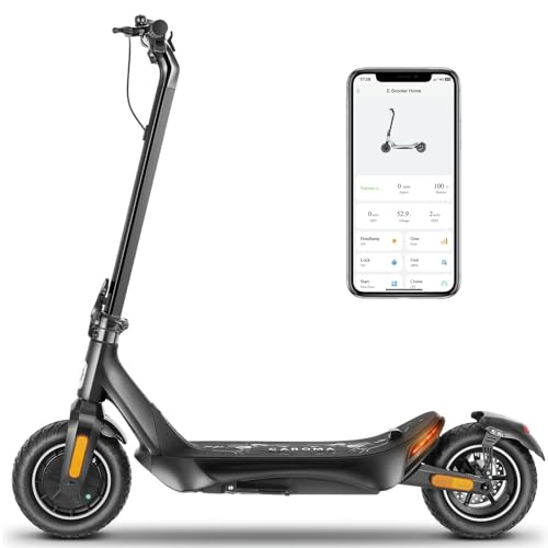 Caroma Electric Scooter, Peak 850W Powerful Motor, 30 Miles Long Range and 36 MPH Top Speed, Turn Signal & Cruise Control, Folding Electric Scooter Adults with Wide Pneumatic Wheel