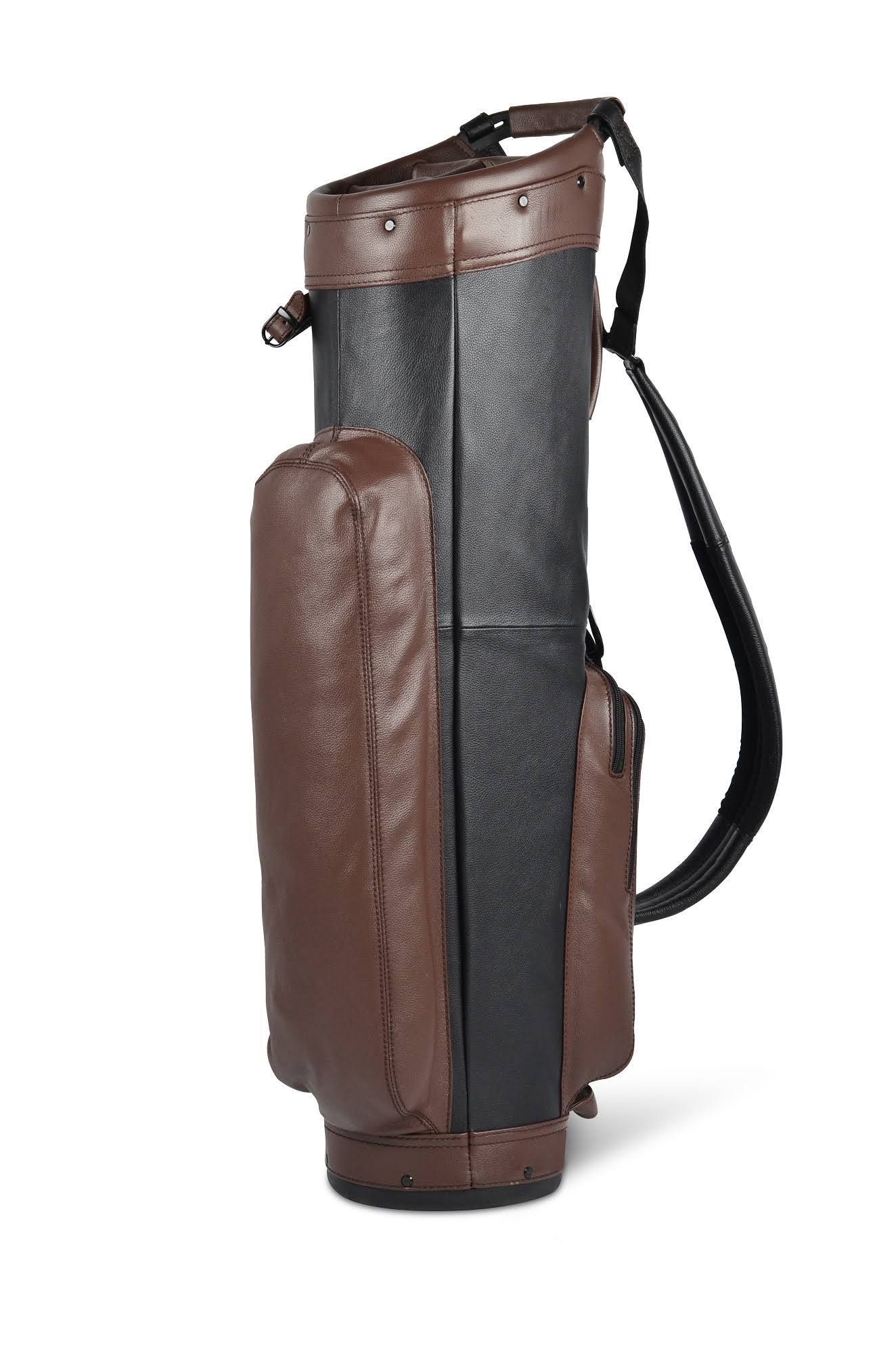 Sun Mountain Leather Cart Bag, Brown/Khaki