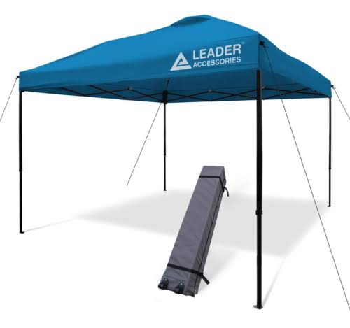 Leader Accessories 10' x 10' Instant Canopy Pop Up Canopy Straight Leg Wheeled Carry Bag Included