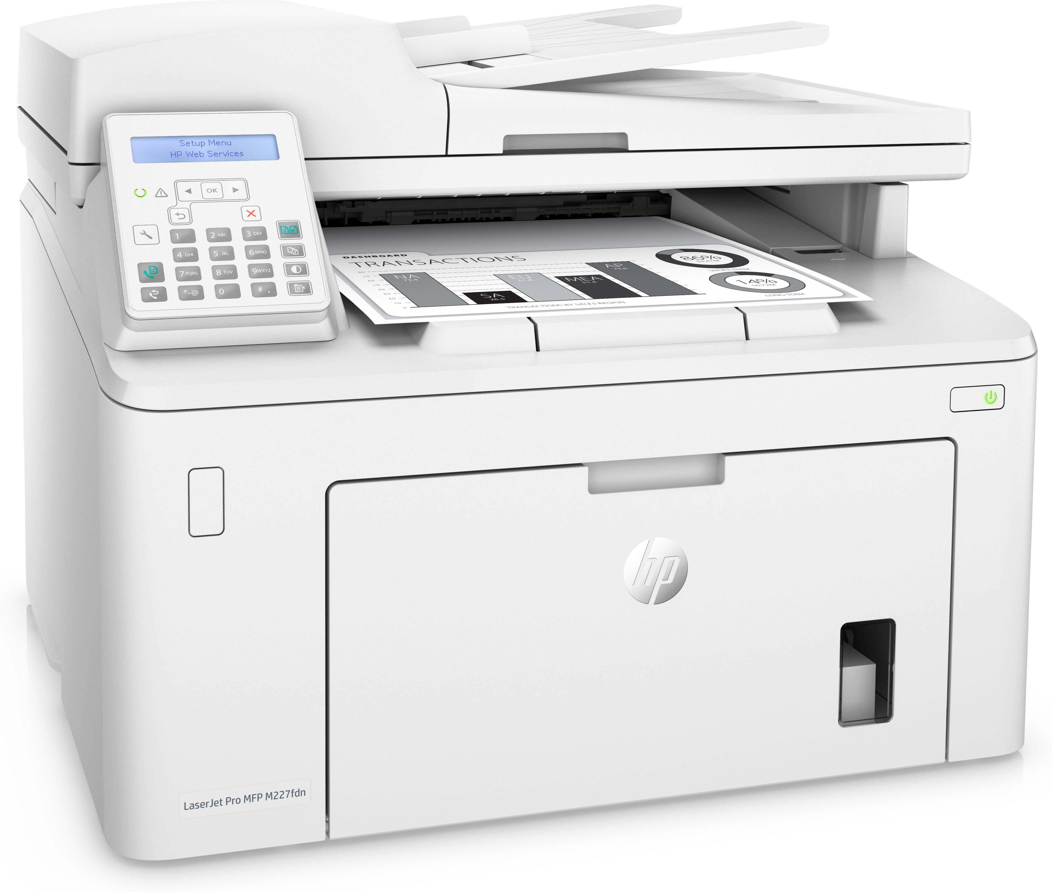 HP LaserJet Pro MFP M227fdn Monochrome Laser - Multifunction printer - English / United States