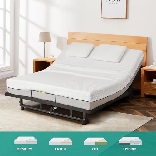 Electric Adjustable Bed Frame, Twin XL Size Adjustable Bed Base with Wireless Remote, Head and Foot Incline, Premium Quiet Motor, Zero Gravity