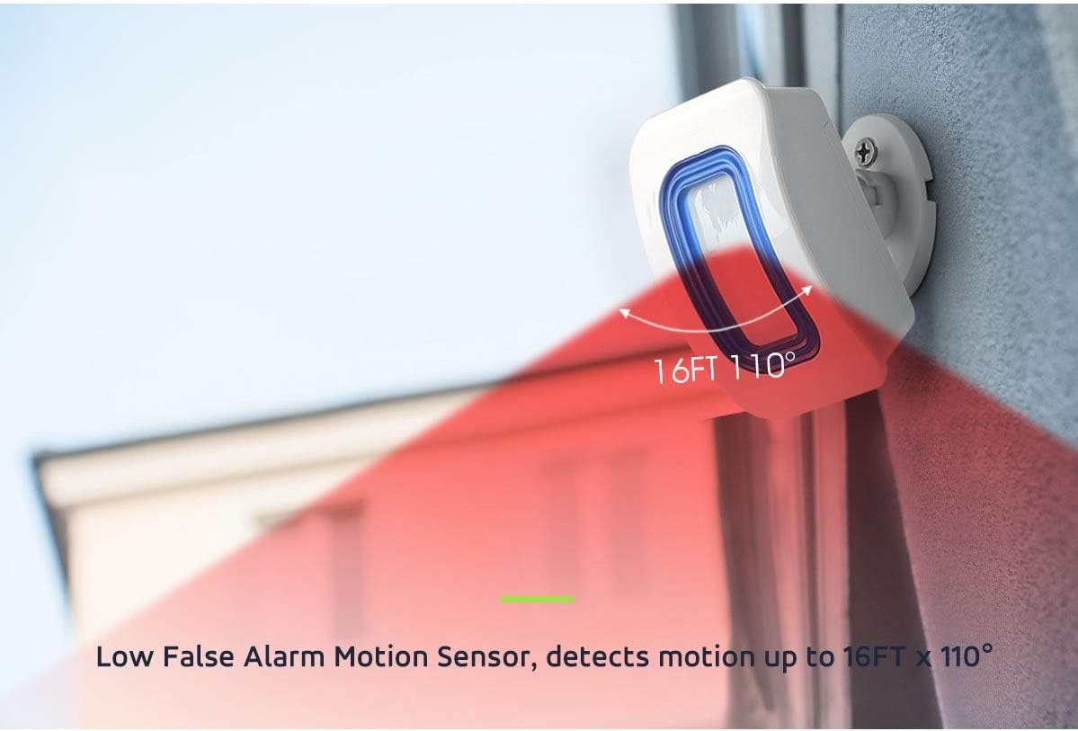 Caregiver Pager Wireless Motion Sensor Alert Room Bed Alarm and Fall Prevention for Elderly Dementia Patients (3 Receiver+2 Monitor Motion)
