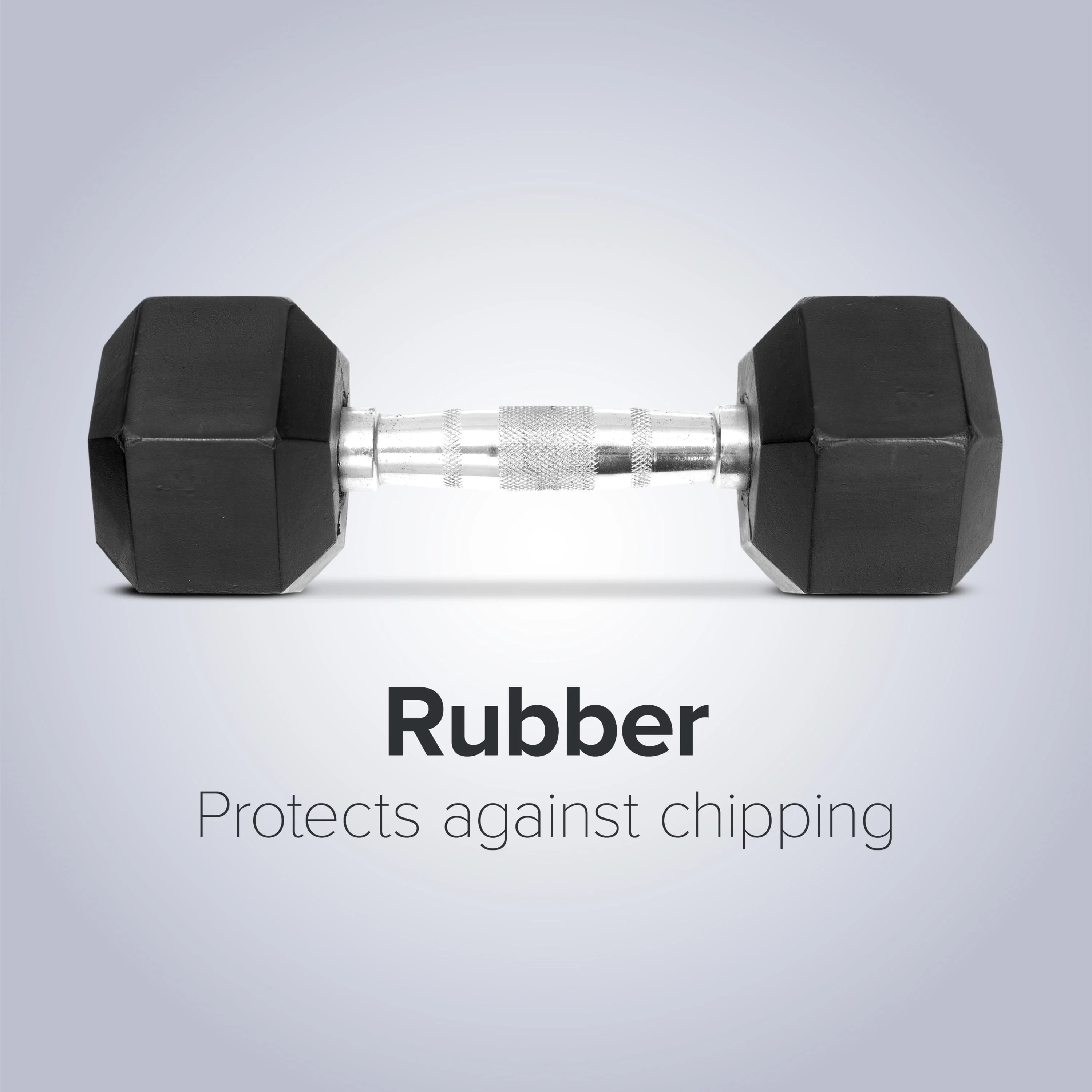 Weider, 25lb Rubber Hex Dumbbell, Single