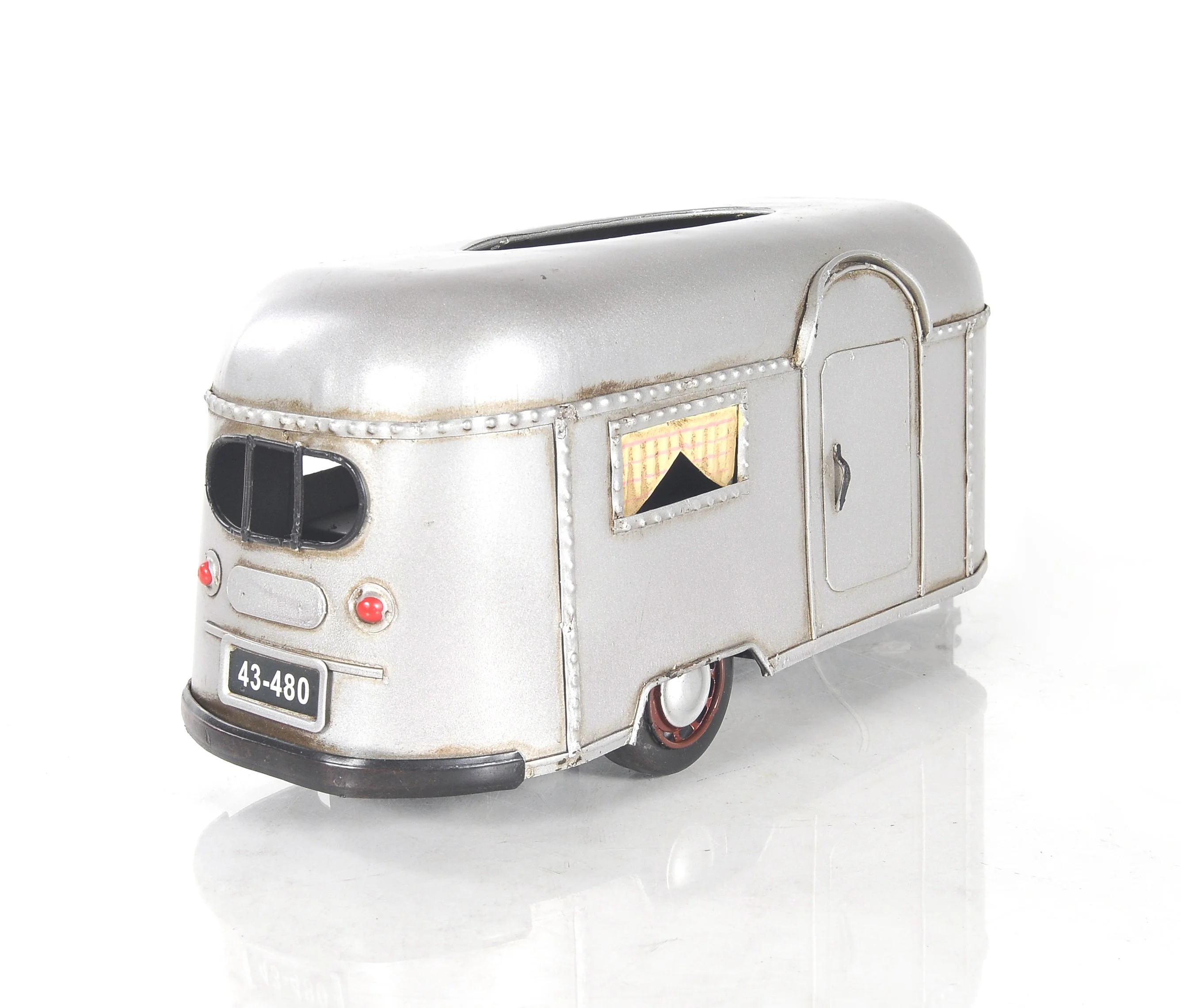 Camping Trailer Tissue Holder Iron Vintage Model