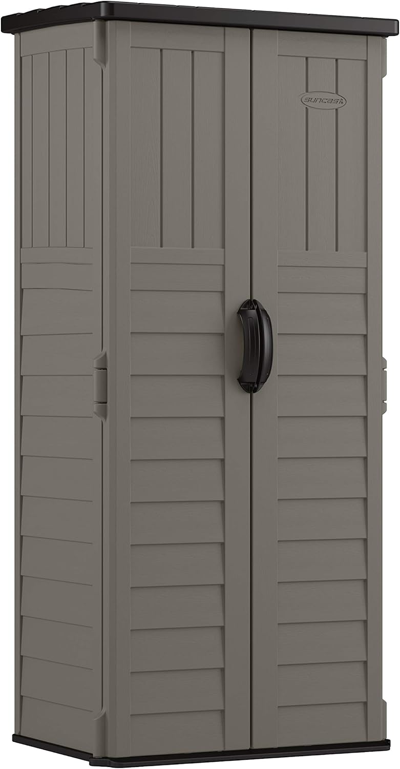 Suncast BMS1250SB Vertical Storage Shed, Stoney