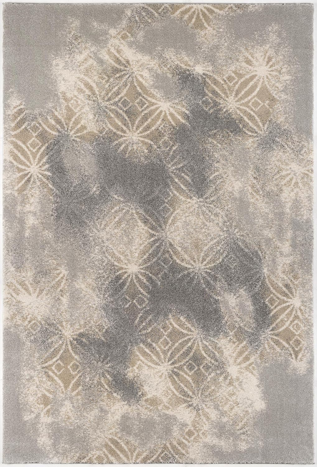 New Zealand Plush Contemporary Scandinavian Grey Brown Indoor Area Rug for Living Room, Bedroom, Dining Room, and Kitchen - 4' x 6' (3'9" X 5'6")