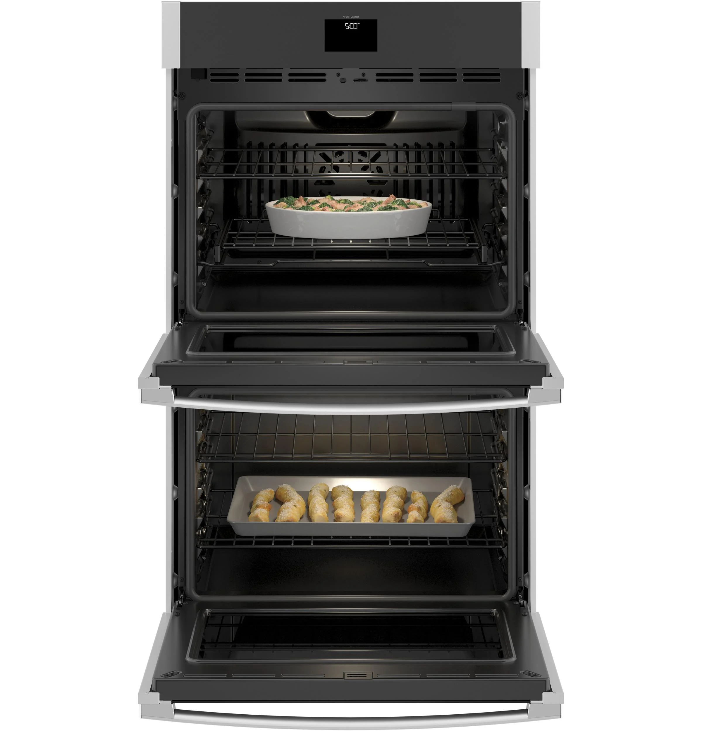 GE® 30" Smart Built-In Self-Clean Convection Double Wall Oven with Never Scrub Racks