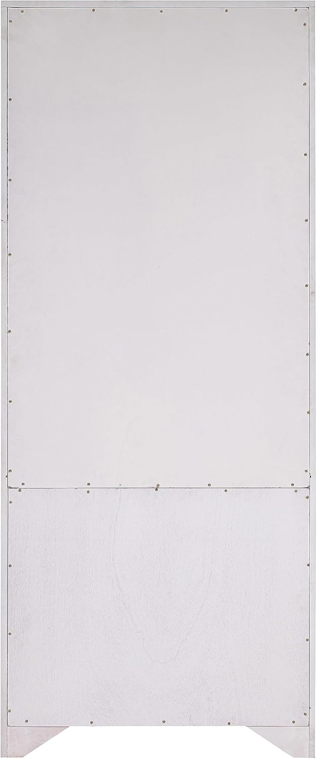 Tov Furniture Roanoke Transitional 78" Wood Bookcase in White Finish