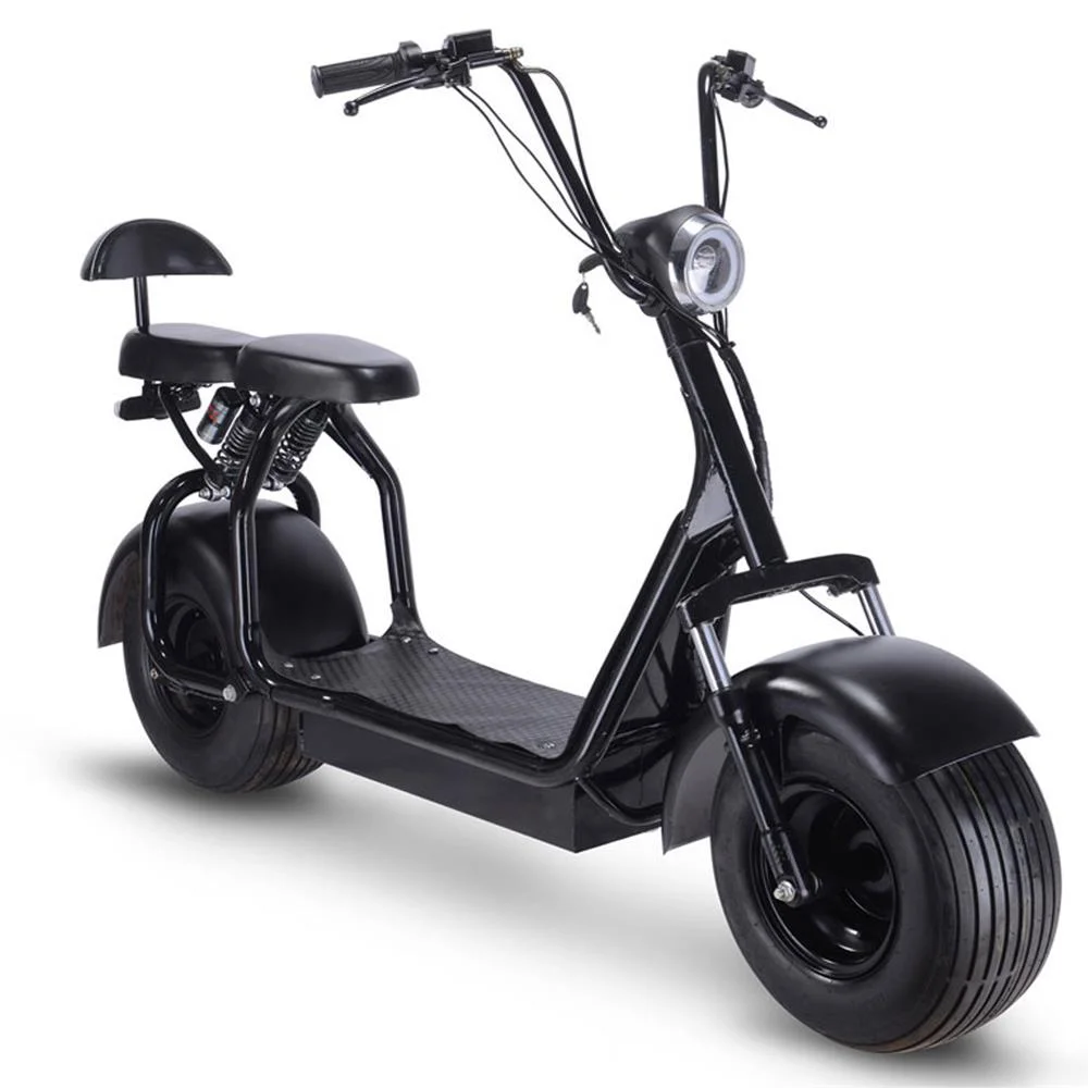 LISUEYNE 1000W Electric Scooter, 60V 18ah Electric Scooter with Seat,Up to 25Mph, 23 Miles Range,Hydarulic Front & Rear Brake, LED Headlights, Adjustable Handlebar, Black