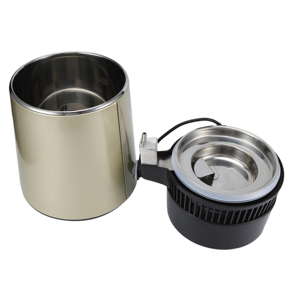 Stainless Steel Water Distiller - Electric Countertop Water Purification System with 4L Capacity for Home Drinking Water Purifier and Residential Treatment Equipment Gold Plated