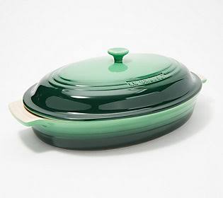 Le Creuset 3.4-qt Covered Oval Casserole Dish ,Emerald