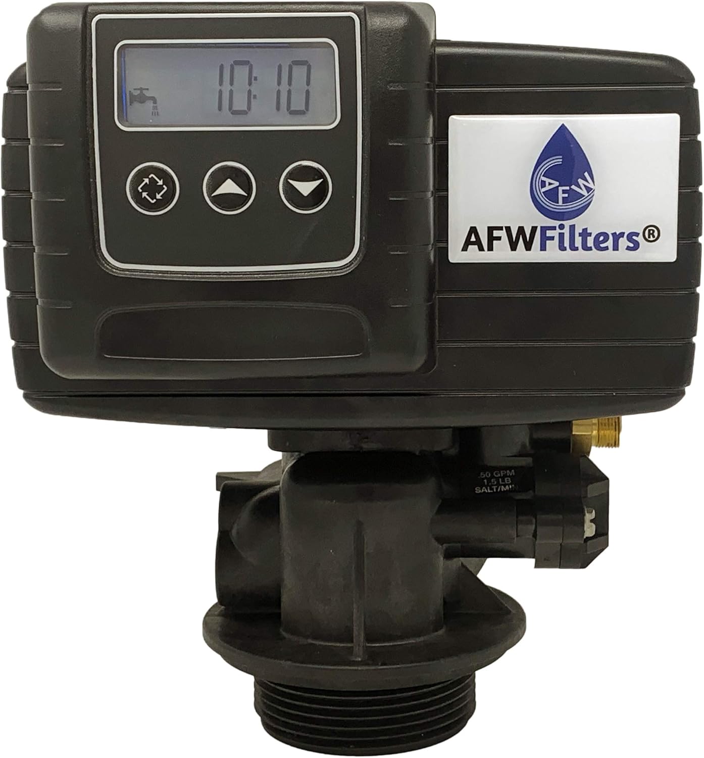 IRON Pro 2 Combination water softener iron filter Fleck 5600SXT digital metered valve for whole house (32,000 Grains, Black)