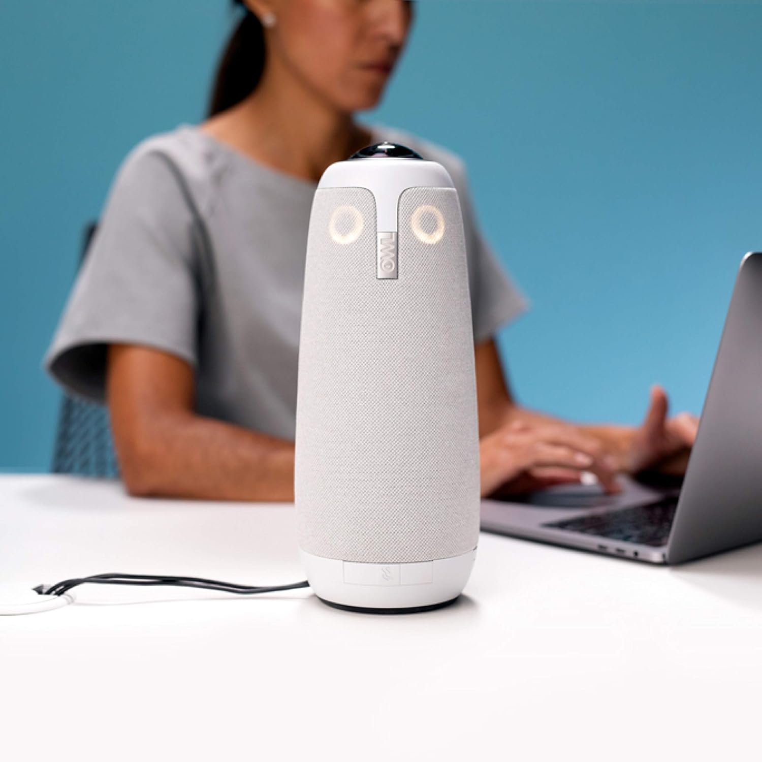 Meeting Owl Pro - 360 Degree, 1080p Smart Video Conference Camera, Microphone, and Speaker (Automatic Speaker Focus & Smart Meeting Room Enabled) (Renewed)