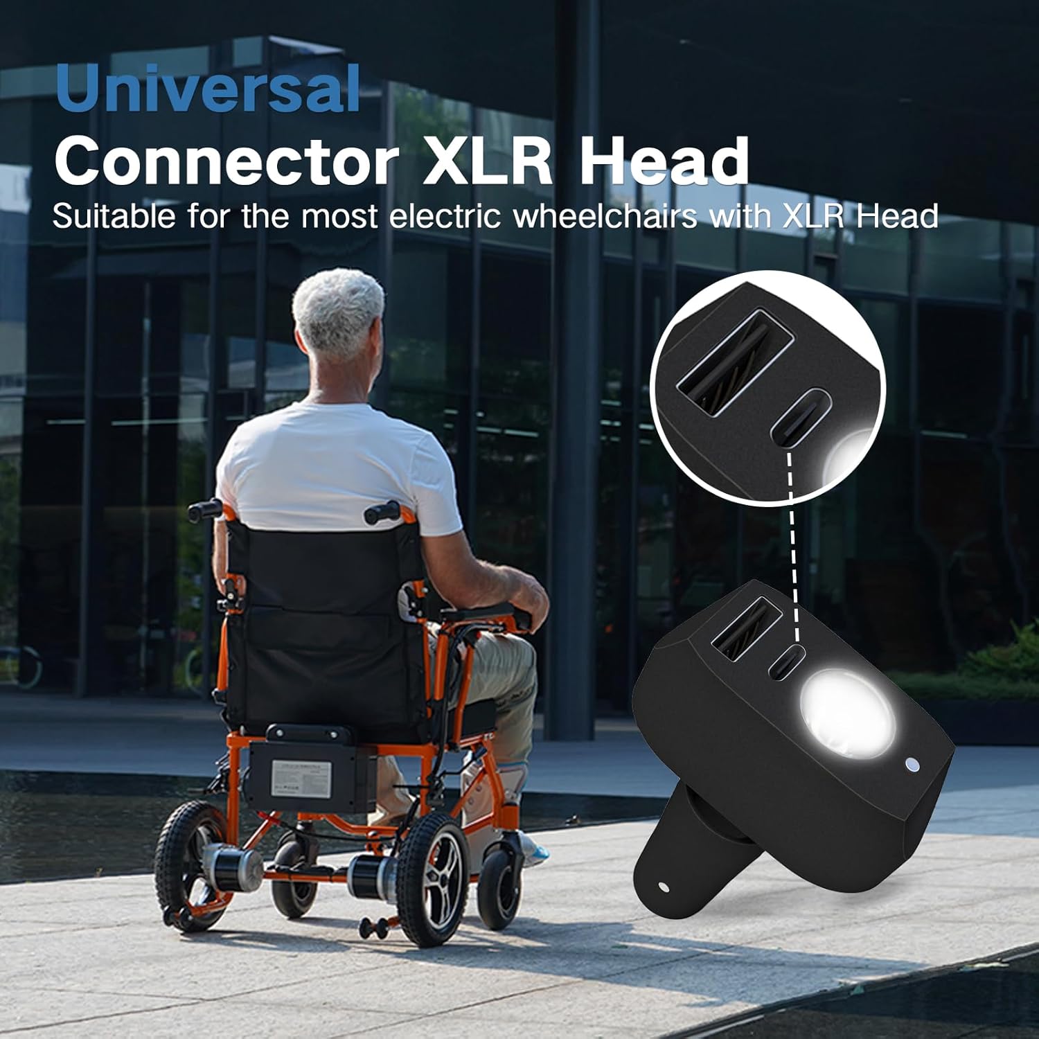 20Mi Electric Wheelchair for Adults with LED Light, Foldable Motorized Wheelchairs Power Wheelchair
