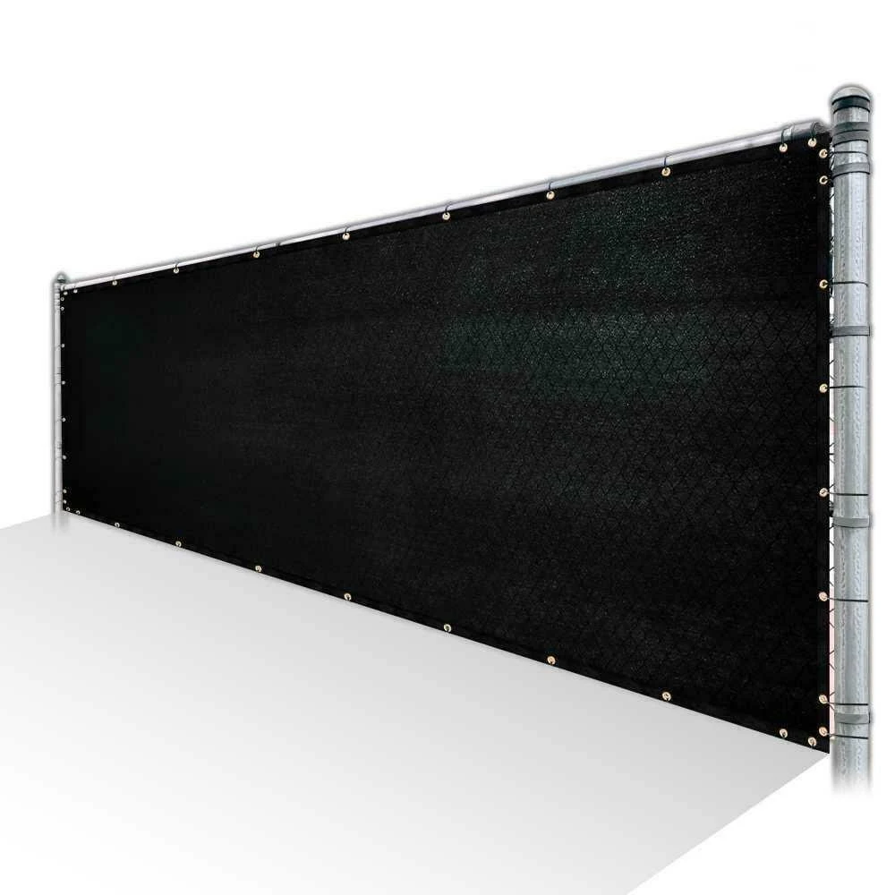 ColourTree 5 ft. x 50 ft. Heavy-Duty Plus Black Privacy Fence Screen Mesh with