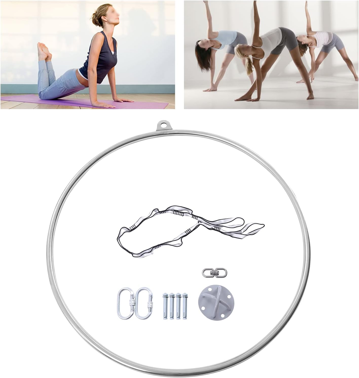 Professional Aerial Hoop, Lyra Hoop for Dancing Studio, Aerial Fitness, Fully Strength Tested, 253Lbs Max Load-Bearing Capacity (85cm/33.46in)