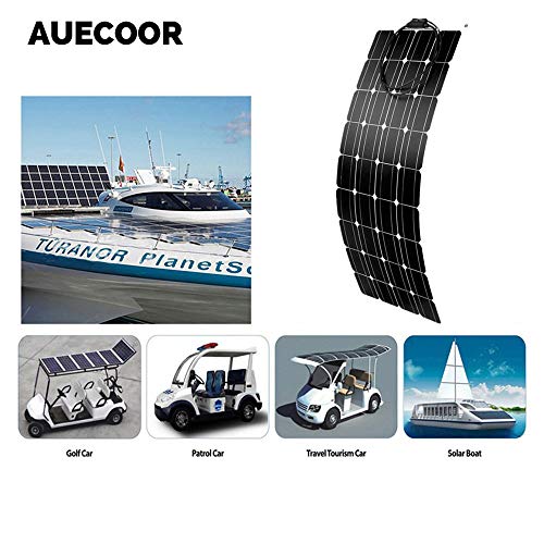 Solar Panel 300w Bendable Flexible Solar Charger SunPower Solar Module with 30A solar controller for RV, Boat, Cabin, Tent, Car, Trailer, 12v /24v Battery or Any Other Irregular Surface