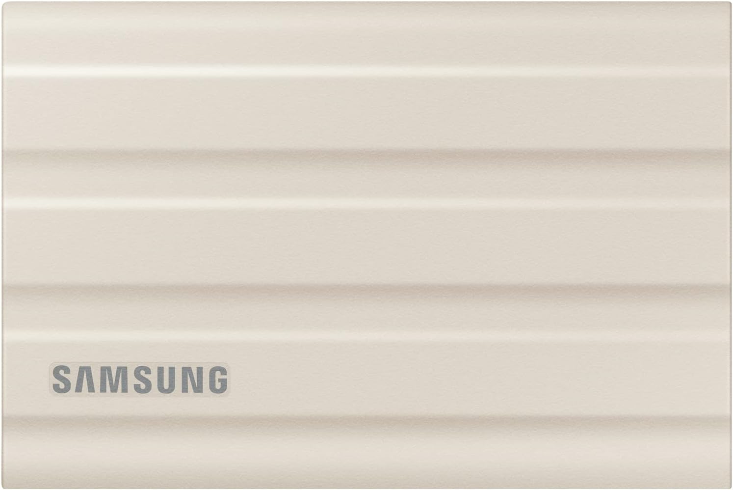 Samsung MU-PE1T0K/AM T7 Shield Portable Solid State Drive 1TB 2022 - Beige Bundle with Converter Adapter Type C Adapter + Vivitar Hard Shell Case (White)