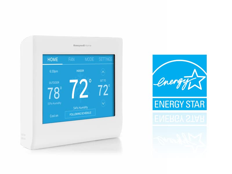 Honeywell Home RTH9585WF Wi-Fi Smart Color Thermostat, 7 Day Programmable, Touch Screen, Energy Star, Alexa Ready, C-Wire Required, Not Compatible with Line Volt Heating Gray