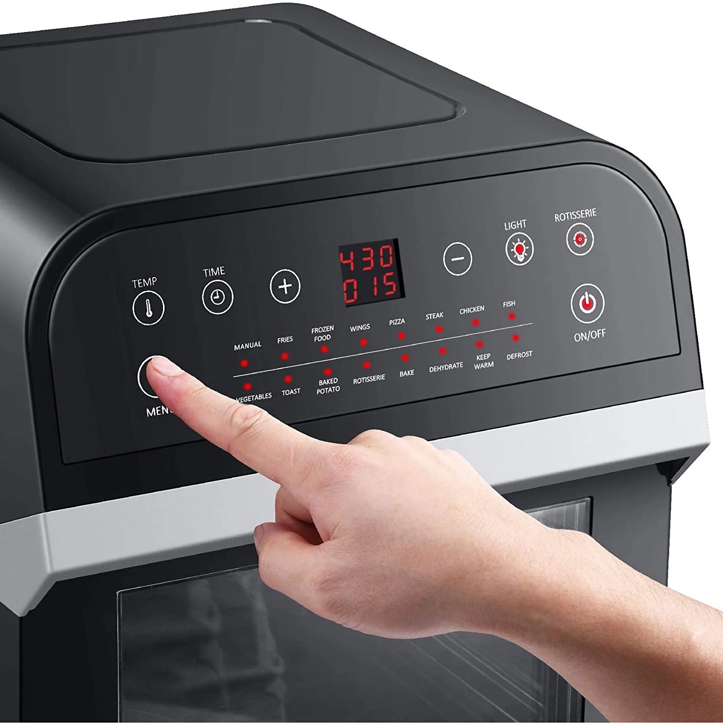 GoWISE USA GW44800 GoWISE 12.7-Quart Electric 15-in-1 Programmable Air Fryer and Oven Combo Black
