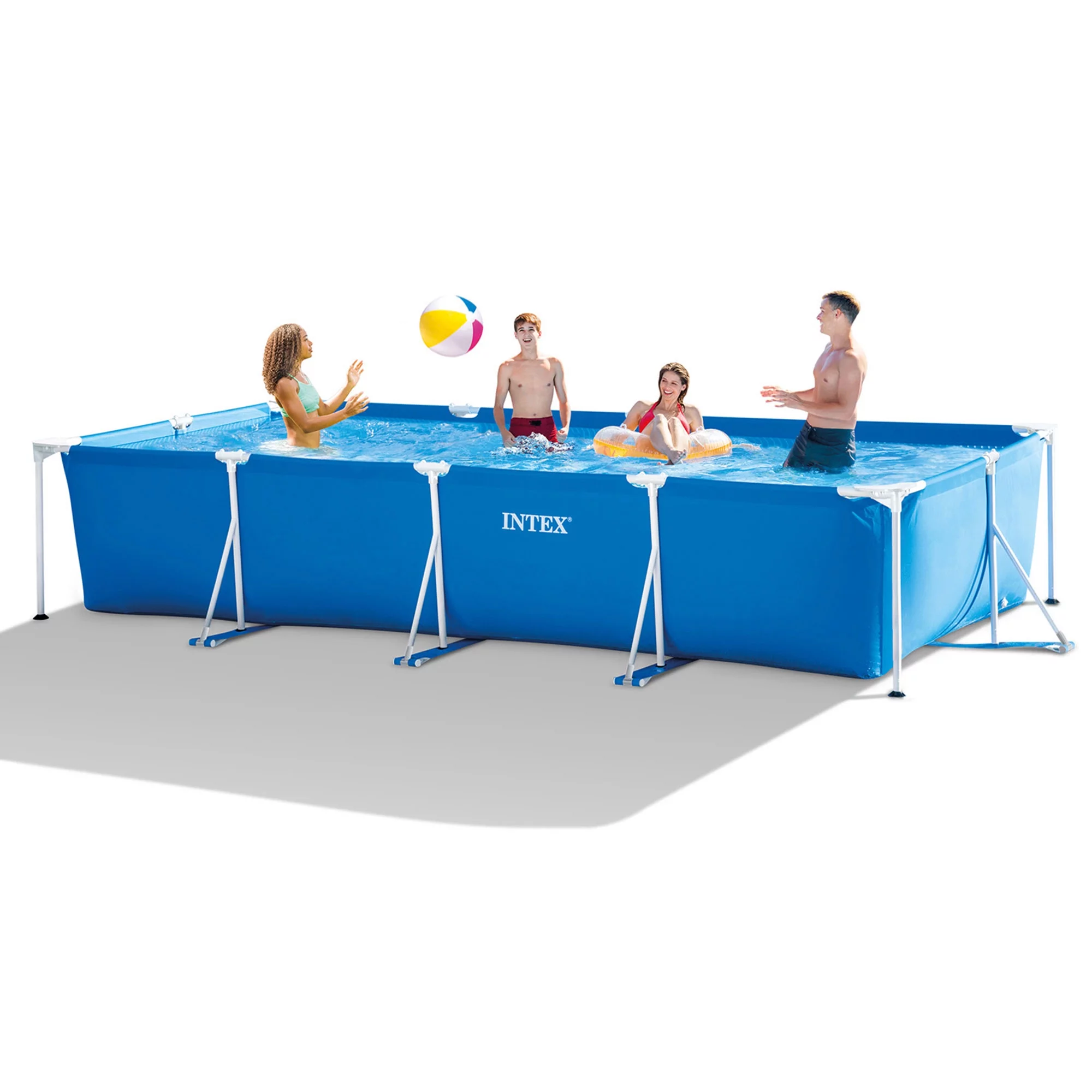 Intex 14.75' x 33" Rectangular Frame Above Ground Outdoor Swimming Pool