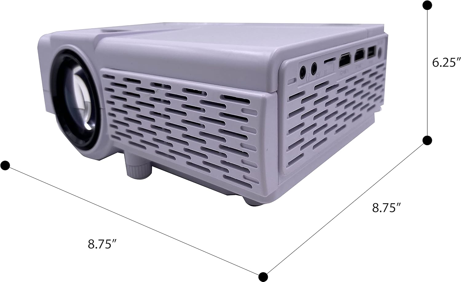 RCA Bluetooth Enabled Home Projector, HD, LED, White