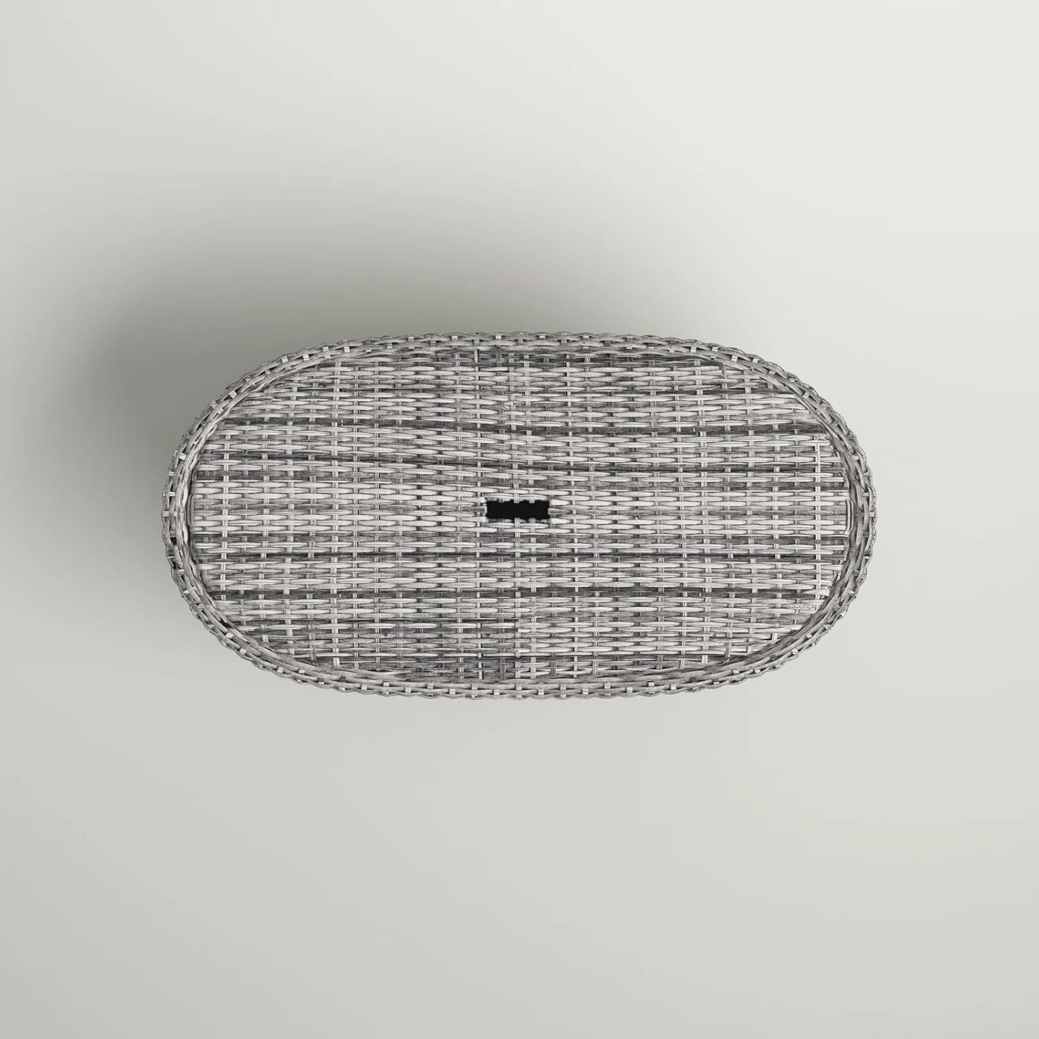 Sonoma Modern Outdoor Wicker Oval Coffee Table with Storage: All-Weather, Durable and Stylish Patio Furniture for Outdoor Living Spaces