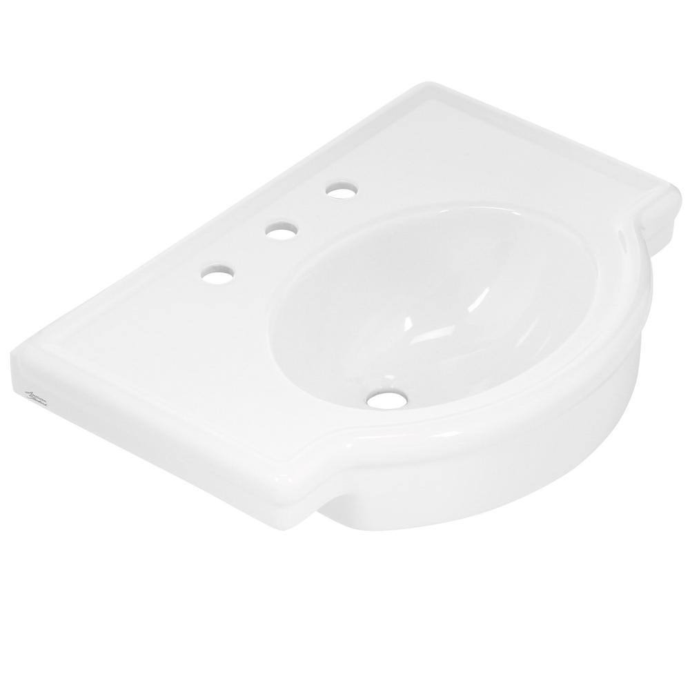 American Standard 0282.008.020 Retrospect Pedestal Console Sink Top with | White