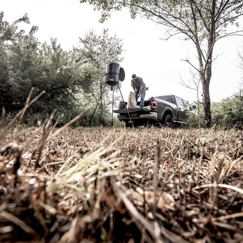 WILDGAME INNOVATIONS Evolution 40-Gallon Game Feeder Kit | Durable Weather-Resistant Varmint-Proof Deer Feeder with 270-Pound Capacity, 1-6 Feed Times & 50-Feet Radius
