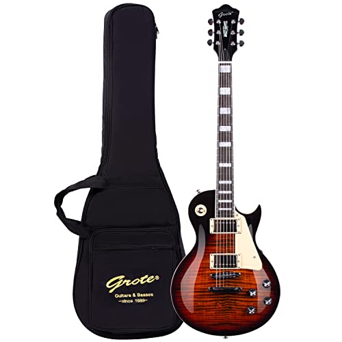 GROTE Guitar Solid Body Electric Guitar with Gigbag LPYS-006 (Purple)