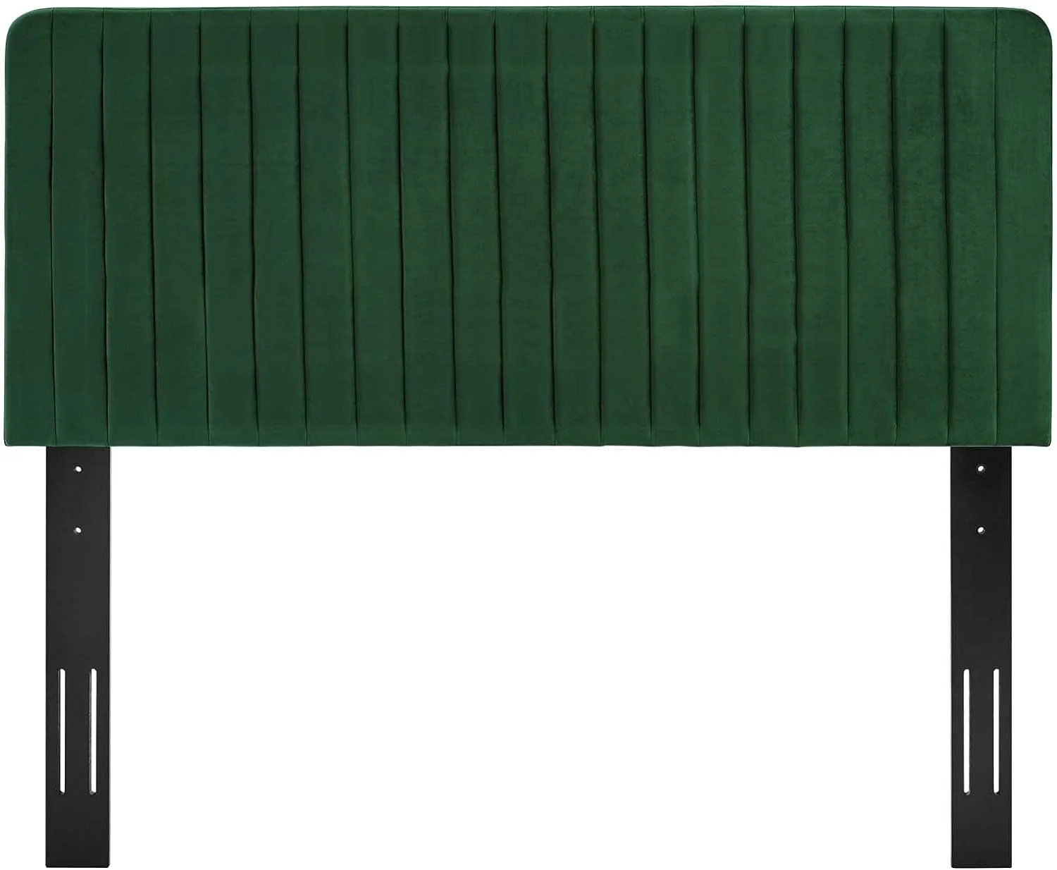Milenna Channel Tufted Performance Velvet Headboard, , Emerald