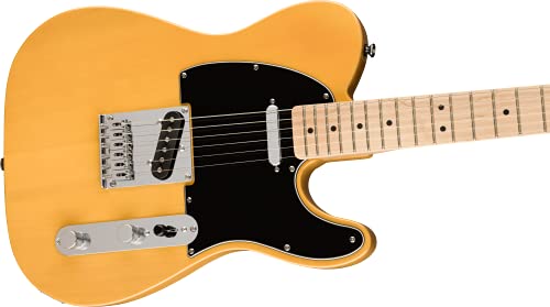 Squier Affinity Series Telecaster Electric Guitar, with 2-Year Warranty, Butterscotch Blonde, Maple Fingerboard, Left-Handed