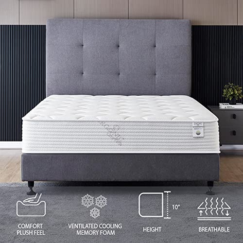 Oliver & Smith Full Size Mattress - 8 Inch Hybrid Full Mattress - Pocketed Coil Springs & High Density Premium Cold Foam with Breathable Polyester Cover - Comfort Tight Top- Medium Firm