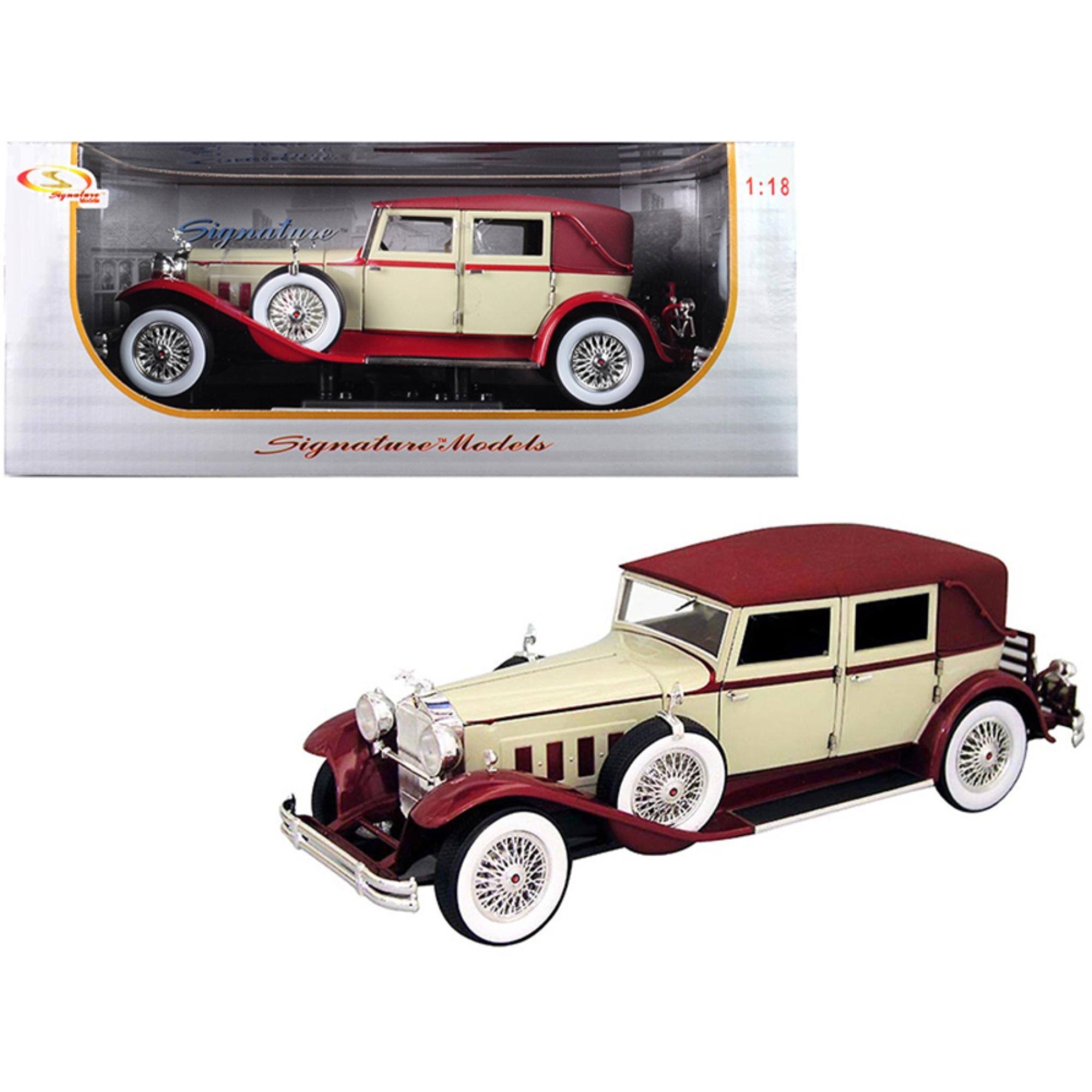 1930 Packard LeBaron Cream and Red 1/18 Diecast Model Car by Signature
