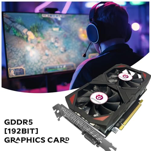 GTX 1060 6GB Graphics Card GDDR5 192Bit 4K VR Ready Video Cards with Dual Cooling Fans, Support Direct X12 PCIe3.0 * 16 HDMI DVI DP, High Performance for Gaming and Creative Work