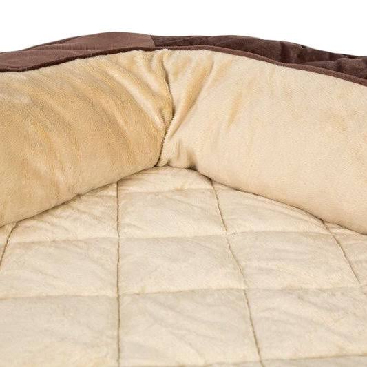 Serta Ortho Quilted Couch Pet Bed, Large, Blue