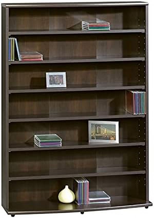 Multimedia Storage Rack In Cinnamon Cherry