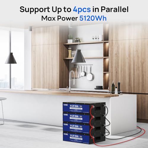 DC HOUSE 48V 100Ah (2Pack 48V 50AH) LiFePO4 Golf Cart Battery 2560Wh, Sturdy Metal Case,Suitable for Club Car, EZGO Golf Carts, Lithium Battery for RV, Trolling Motor, Off-Grid Solar Panel System