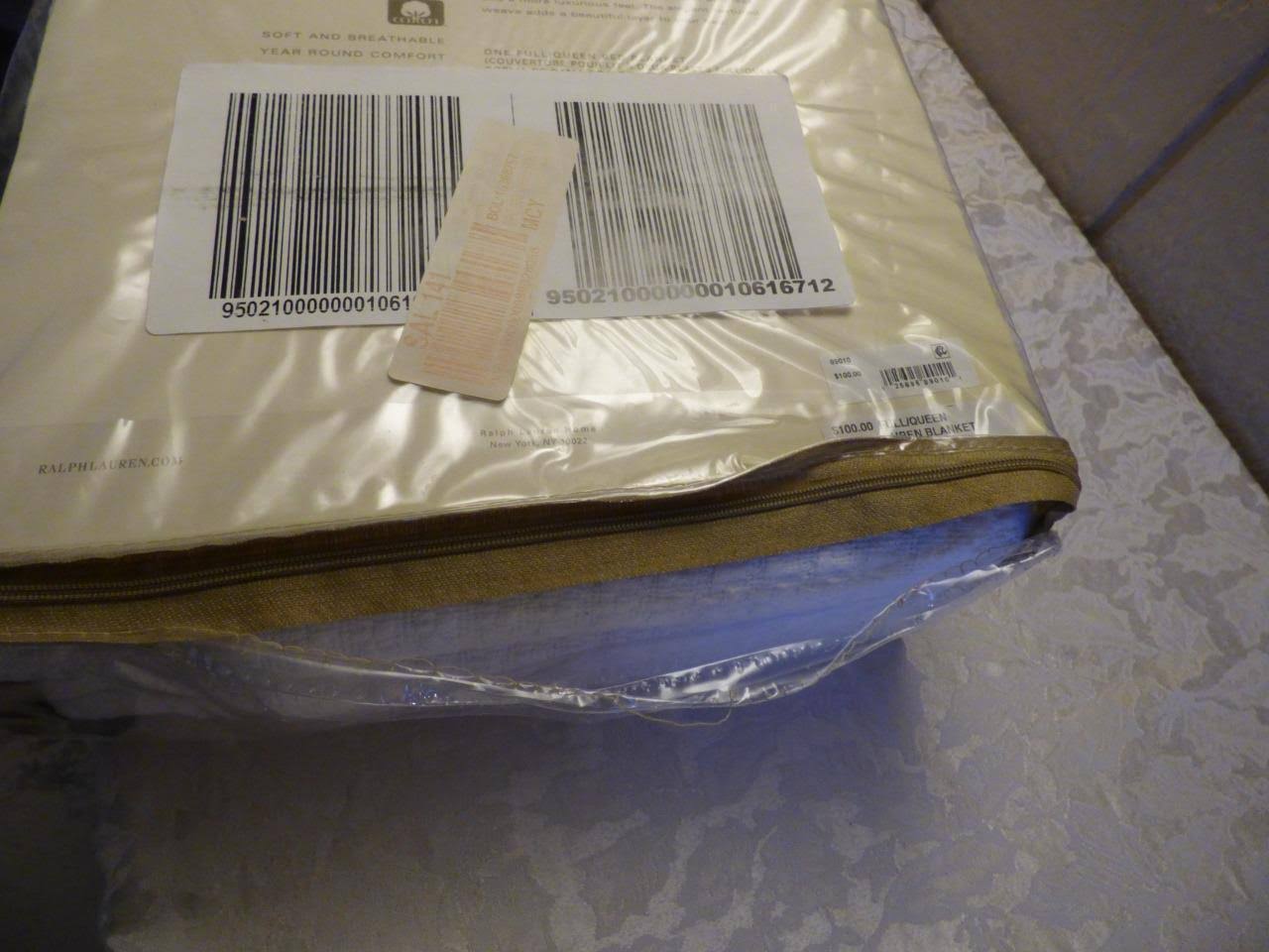 Lauren Ralph Lauren Classic 100% Cotton Full/Queen Blanket - White