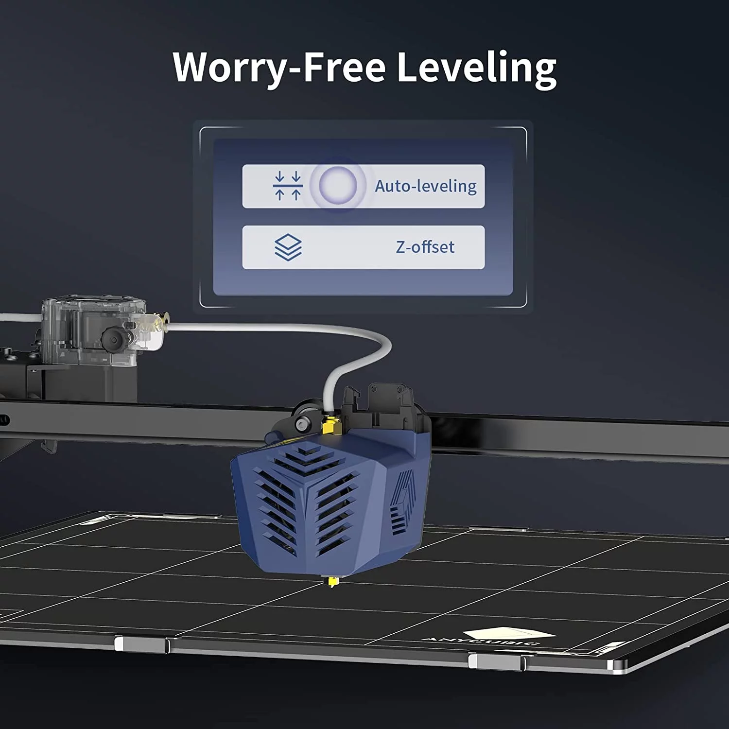 Anycubic Kobra Black Max FDM 3D Printer, Smart Auto Leveling with Self-Developed ANYCUBIC LeviQ Leveling+1 kg PLA