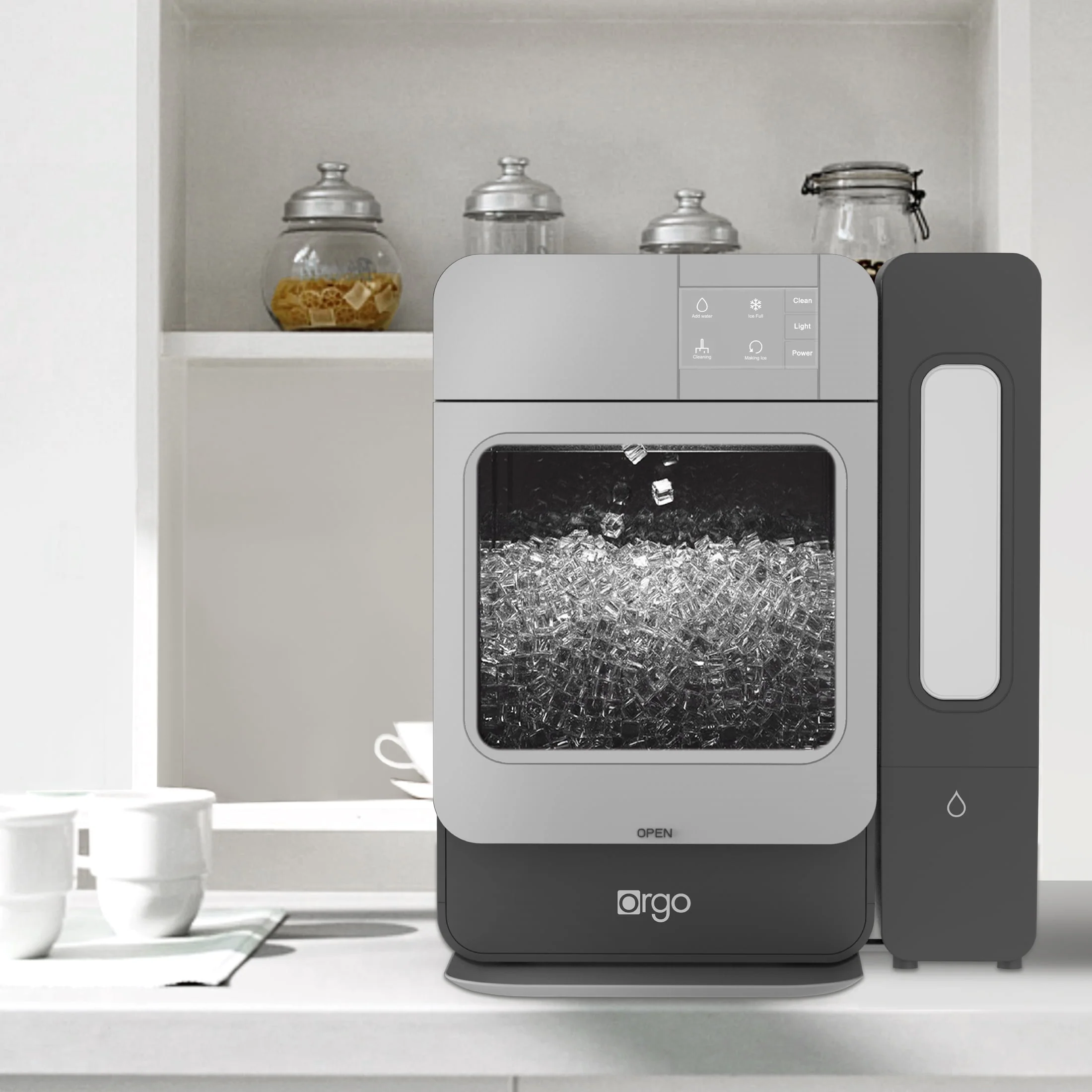 Orgo Products The Sonic Countertop Ice Maker, Nugget Ice Type, Blue