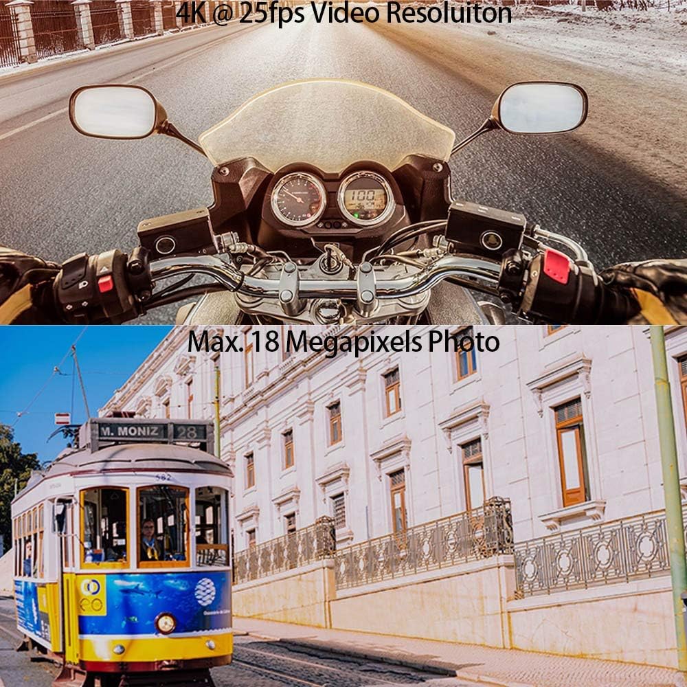 Camcorder 4K Head Mounted Camera ORDRO EP6 Wearable Video Camera FHD 1080P 60FPS Vlog Camera Recorder WiFi Hands-Off Camera Webcam (32GB MicroSDHC U1 Memory Card Included)