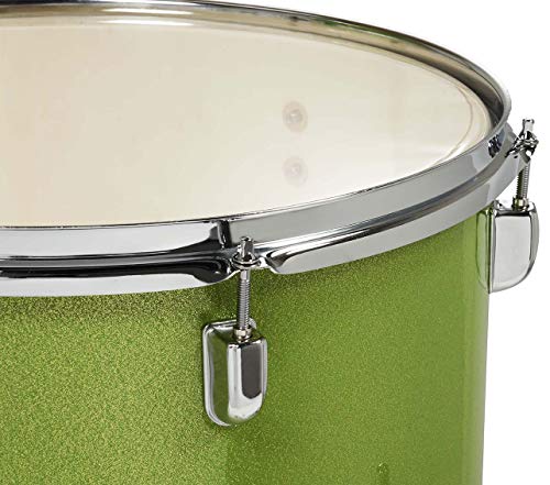 Pacific Drums Center Stage Complete Drumkit, 5 Drum Set, Iridescent Black Sparkle, 7x10, 8x12, 14x16 Floor, 16x22 Kick, 5x14 Snare (PDCE2215KTIB)